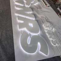 Placa de Identificación Retroiluminada de Acero Inoxidable 304 Pintada en Blanco Personalizada |   Letrero LED de Precisión Premium con Base de PC