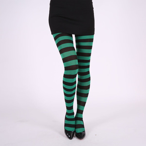 Calcetines de tubo a rayas para mujer, accesorio para disfraz de Halloween, regalo de Navidad, calcetín transparente LBB893 - Product Image 2