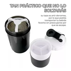 Botella Mezcladora de Proteínas para Gimnasio, 500 ml, Libre de BPA, con Bola Mezcladora de Fibra de Nailon, Accesorio de Fitness Unisex, Kit de Dos Piezas ELEGATE VAS.17X2 - Product Image 5