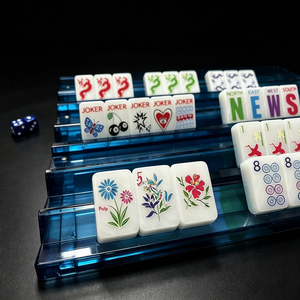 Exquisite Durable American Mahjong Tiles Acrylic <strong>Lucky</strong> Symbol Pearl Joker Wind Flower Dragon Set for Family Gathering - Product Image 2