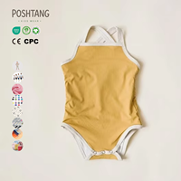 Maillot de bain une pièce sans bretelles pour bébés et enfants, dos croisé, vêtements de plage pour enfants