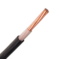 كابل طاقة نحاسي، أحادي النواة، معزول بمادة XLPE، غلاف PVC، منخفض الدخان خالٍ من الهالوجين (LSZH)، جهد منخفض 0.6/1 كيلوفولت، عالي الجودة، بمقاسات 35، 50، 95، 120، 240، 300 مم مربع