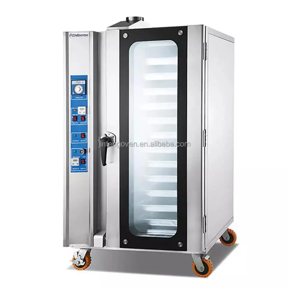 Oven roti komersial 12 dek sirkulasi udara panas Oven konveksi Gas uap pintar untuk restoran dan hotel