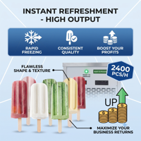 Congélateur commercial pour bâtonnets de glace, avec cadre en acier inoxydable et roues, pour mini-marché, petite usine alimentaire, café