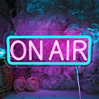 Enseigne lumineuse LED néon « On Air » pour la maison, la chambre, la salle de jeux, le bar, le pub, le studio, le club, décoration murale, décoration de salle de diffusion radio, décoration de salle d'enregistrement