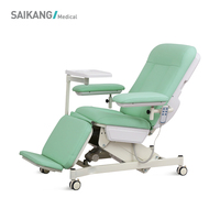 Chaise de dialyse électrique inclinable à 5 fonctions SKE-133 SAIKANG de qualité hospitalière avec roulettes