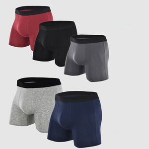 Calzoncillos bóxer clásicos para <span class=keywords><strong>hombre</strong></span>, ropa interior, pantalones cortos de punto transpirables, <span class=keywords><strong>culotte</strong></span> que absorbe la humedad, calzoncillos bóxer de algodón para <span class=keywords><strong>hombre</strong></span>, venta al por mayor - Product Image 1