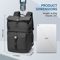 Sac à dos pour ordinateur portable 15 pouces pour homme, personnalisable avec logo, résistant à l'eau, idéal pour le travail, les trajets quotidiens et les voyages de loisirs