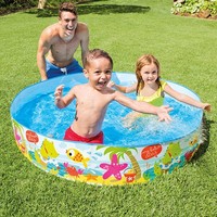 Piscine hors sol INTEX 56452 Ocean Park en PVC rigide, pliable, non gonflable, pour bébés et enfants, grande baignoire, 183 cm de long, 38 cm de profondeur