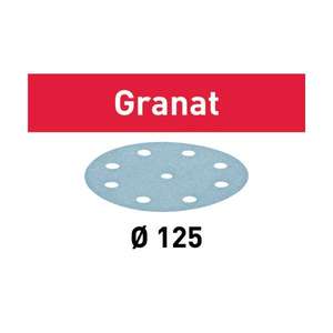 FESTOOL - 497147 Lámina abrasiva STF D125/8 Granat (paquete múltiple)-ABRASIVOS EAN 4014549138687 - Product Image 1