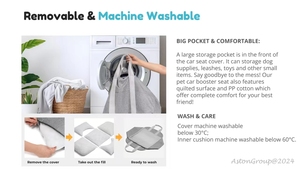 Cama y transportador de asiento de coche para perros de viaje amarillo Camas cómodas para mascotas para On-the-Go Adventures <span class=keywords><strong>M</strong></span> - Product Image 3