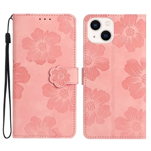 เคสหนังกระเป๋าเงินลายดอกไม้สำหรับ <span class=keywords><strong>iPhone</strong></span> 16 15 14 13 Mini 12 11 PRO MAX x XS XR 8 7 6S PLUS 5ลายดอกไม้เคสมีสายคล้อง - Product Image 1
