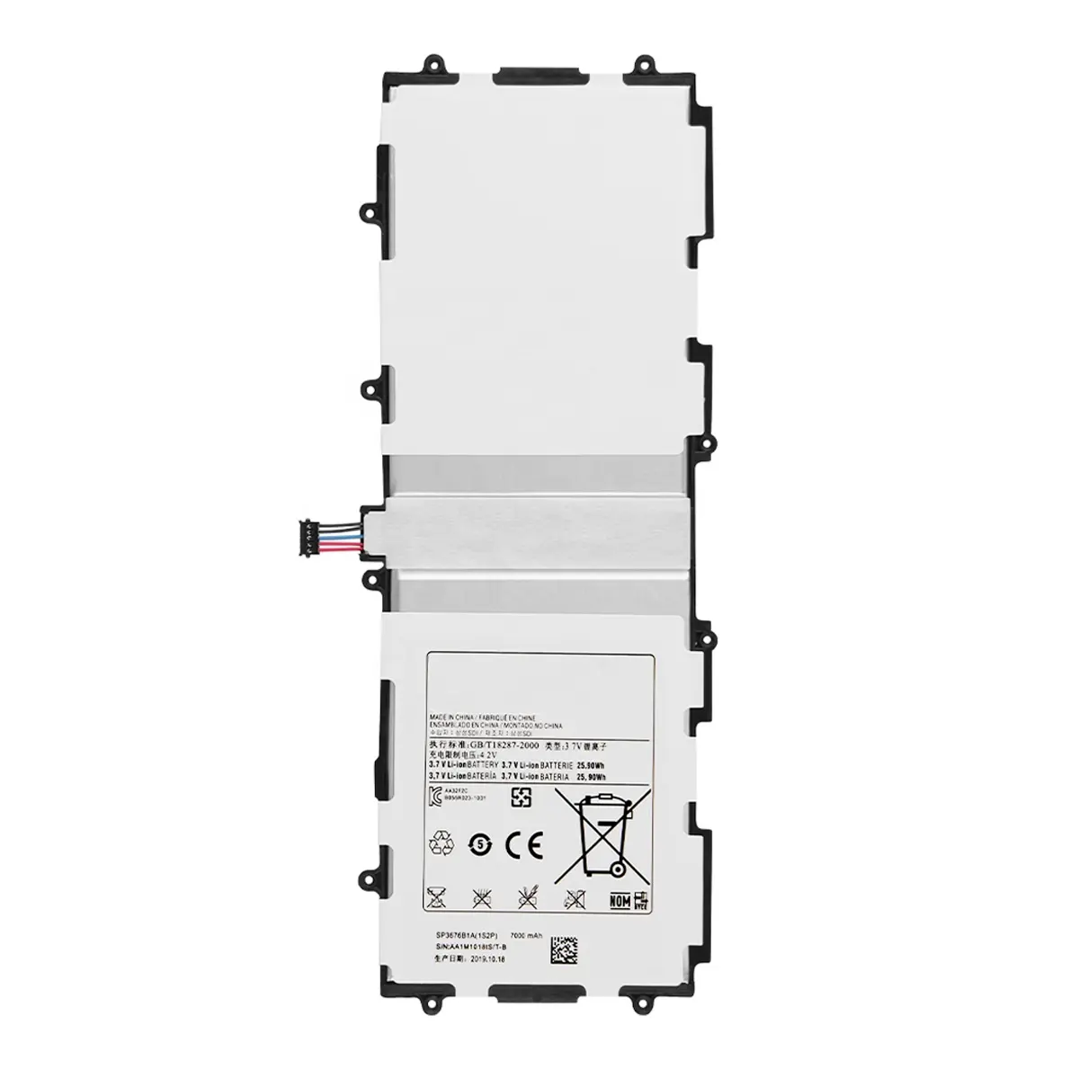 OEM Ponsel Baterai untuk Samsung GALAXY Catatan 10.1 N8000 N8010 Baterai TAB 2 10.1 P5100 P5110 P7500 P7510 SP3676B1A (1S2P)