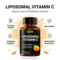 Vitamine C liposomale OEM, 60 capsules, soutien immunitaire et de la santé de la peau, production de collagène, antioxydant, complément alimentaire