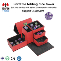 Tour à dés magnétique pliable Torson et plateau à dés pour jeux de rôle/jeux de table - Boîte de rangement personnalisable, durable et écologique