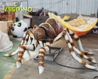Araignée géante réaliste personnalisable pour l'école maternelle et le parc de trampoline Bouche abdominale mobile en mousse durable