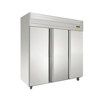 Réfrigérateur commercial en acier inoxydable à six portes, haute efficacité, grande capacité pour restaurant, hôtel, restauration