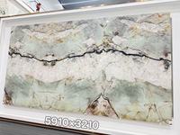 Brésil luxe rétro-éclairé quartzite dalle tiffany cristallo granit translucide vert pierre pour île comptoir panneau mural utilisant