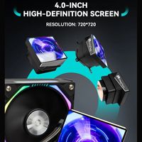 Refroidisseur de processeur liquide ARGB 360 mm, radiateur de refroidissement par eau pour PC avec écran LCD vidéo pour AM4 AM5 Intel LGA115X/1200