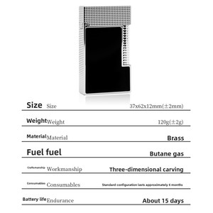 <span class=keywords><strong>Briquet</strong></span> à silex spécial CHIEF au butane, vintage, compact, mini, en cuivre pur et laiton, personnalisé, en métal, rechargeable, pour cigarettes, cadeaux d'affaires - Product Image 6