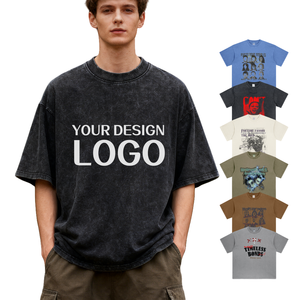 เสื้อยืดผู้ชาย TKAN495 คุณภาพสูง ผ้าคอตตอน 100% หนัก 275 แกรม สั่งทำโลโก้ได้ ทรงใหญ่ สไตล์วินเทจ ซักแล้ว ทรงบ็อกซี่ - Product Image 1