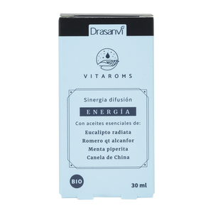 Vitaroms Drasanvi BIO 30 ml Difusor de Aromaterapia con Sinergia de Difusión de Energía, Incienso y Porta Incienso - Product Image 1