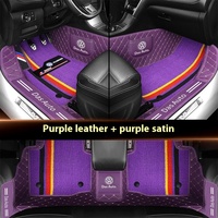 Tapis de sol de voiture en cuir imperméables 5D, taille personnalisable, ajustement parfait, décoration, nettoyage facile, anti-salissures, ensemble complet avant et arrière