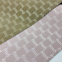 Tissu non élastique en PU avec motifs lettres, anti-moisissure, résistant à l'abrasion, épaisseur 0,8 mm, 350 GSM pour manteaux et vestes