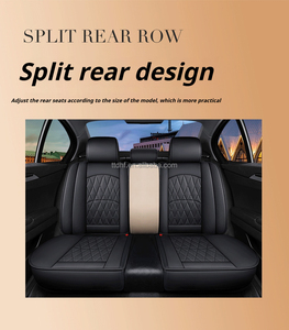 Il seggiolino auto personalizzato 2025 copre i <span class=keywords><strong>coprisedili</strong></span> in PVC di lusso 360 ° per tutte le stagioni con vestibilità universale in PVC di lusso nero All-Inclusive - Product Image 6