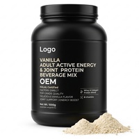 Poudre de boisson protéinée Halal de qualité supérieure, directement de l'usine, saveur vanille, pour un style de vie actif, stimulant énergétique pour adultes et soutien articulaire
