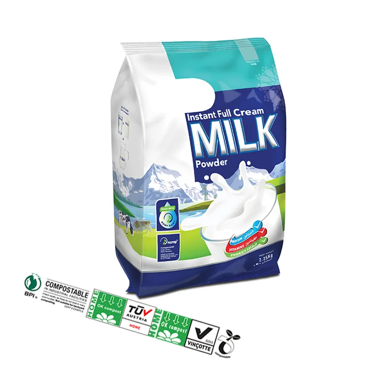 Disegni personalizzati Eco Bpa imballaggio per alimenti in polvere senza latte materno sacchetto di immagazzinaggio in plastica liquida sacchetto di latte materno per Yogurt al cioccolato per bambini