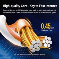 Câble Ethernet UGREEN Cat6, Cordon de Raccordement LAN Gigabit RJ45, Câble Réseau Haute Vitesse 1000 Mbps pour Routeur, Modem, PC
