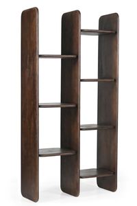 Estantería de diseño nueva, de madera, abierta, color marrón nogal, madera de mango, precio al por mayor, colección de muebles. - Product Image 4