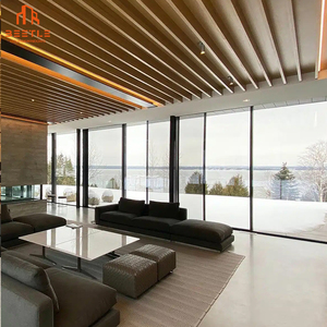 Pont cassé <span class=keywords><strong>noir</strong></span> grand cadre de porte en verre coulissant en aluminium extérieur pour Villas House - Product Image 6