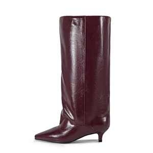 <span class=keywords><strong>Stivali</strong></span> alti al ginocchio con polpaccio largo da donna alla moda con <span class=keywords><strong>tacco</strong></span> <span class=keywords><strong>basso</strong></span> <span class=keywords><strong>a</strong></span> <span class=keywords><strong>punta</strong></span> oliato Pull on taglie 35-43 - Product Image 1
