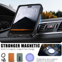 Nouvelle coque de téléphone légère et magnétique pliable en TPU+PC avec charnière à rétraction automatique, protection militaire 360° pour Fold