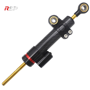 Amortisseur <span class=keywords><strong>de</strong></span> <span class=keywords><strong>direction</strong></span> universel pour moto RSP, en alliage d'aluminium, manchon en fibre <span class=keywords><strong>de</strong></span> carbone, réglage <span class=keywords><strong>de</strong></span> l'amortissement, version courte, fixation par boulons - Product Image 5