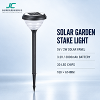 Lampe solaire d'extérieur à piquet pour jardin 2W 30 LED, étanche, pour allée paysagère, avec batterie 3000mAh