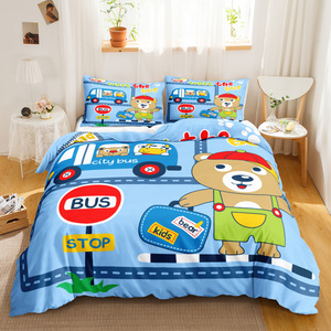 Juego de Ropa de Cama <span class=keywords><strong>Infantil</strong></span> con Diseño de Autos Pixar en 3D, <span class=keywords><strong>Funda</strong></span> Nórdica Estampada de 300 Hilos para Dormitorio de Niños, Uso Doméstico - Product Image 4