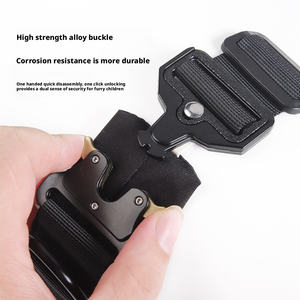 सामरिक कुत्ते कॉलर भारी शुल्क धातु बकल समायोज्य त्वरित रिलीज नायलॉन ठोस प्रशिक्षण कॉलर के लिए - Product Image 4