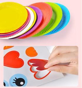 Paquet de matériel créatif de pâte de bricolage, <span class=keywords><strong>maternelle</strong></span> bébé enfants jouets de peinture d'assiette en papier faits à la main - Product Image 3