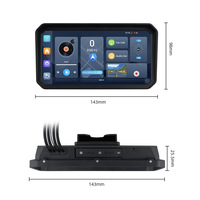 Nouveau DVR de moto portable 6 pouces avec GPS, navigation, CarPlay sans fil, Android 14, enregistreur de conduite automatique, étanche IP67, 1080P, TPMS