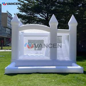 Istana pantul pernikahan putih anak-anak dewasa melompat rumah bouncing putih dengan lubang bola dan Slide Kombo untuk pesta ulang tahun - Product Image 5