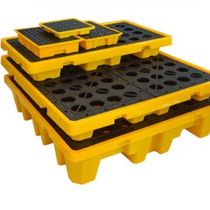Hazardous waste pallets, oil leak prevention pallets, chemical reagent leakage trays, spill containment pads, oil <b>drums</b> - Product Image 3
