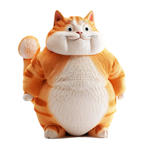 โรงงานส่งเสริมการขายการออกแบบส่วนบุคคลตุ๊กตาการ์ตูนอะนิเมะตัวละครตุ๊กตายัดไส้สัตว์ของเล่นสําหรับเด็กไขมันแมว - Product Image 3