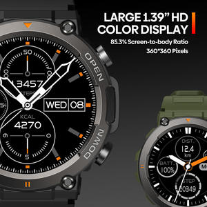 Montre connectée étanche IP68 avec écran TFT, chargement magnétique, bracelet en caoutchouc, appels vocaux et suivi cardiaque pour Vibe 7 - Product Image 3