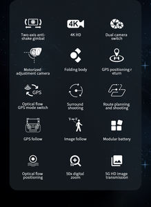Drone <span class=keywords><strong>SG907</strong></span> <span class=keywords><strong>Pro</strong></span>, avec caméra à 2 axes, cardan, 4K, HD, Wifi 5G, FPV, flux optique GPS, RC quadcopte RTF, modèle 2020 ZLL ZLRC - Product Image 6