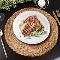 Tapis de pot napperons en rotin tissés à la main tapis d'isolation thermique ronds tapis de Table tissés naturels pour salle à manger décor de mariage à la maison