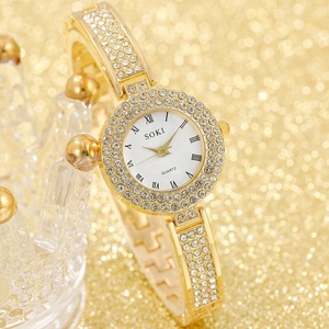 NW1406 5 pièces montre femme ensemble de bijoux mode ronde femmes montre strass collier boucles d'oreilles anneau ensemble - Product Image 4