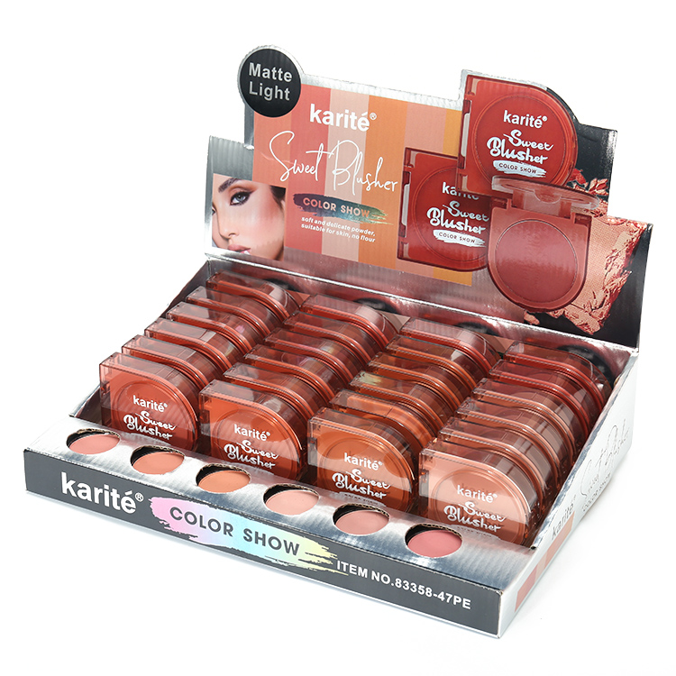 Оптовая продажа, красные матовые румяна для скул, высокопигментные прессованные румяна